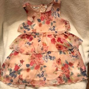 MEXX floral chiffon layered dress for little girls